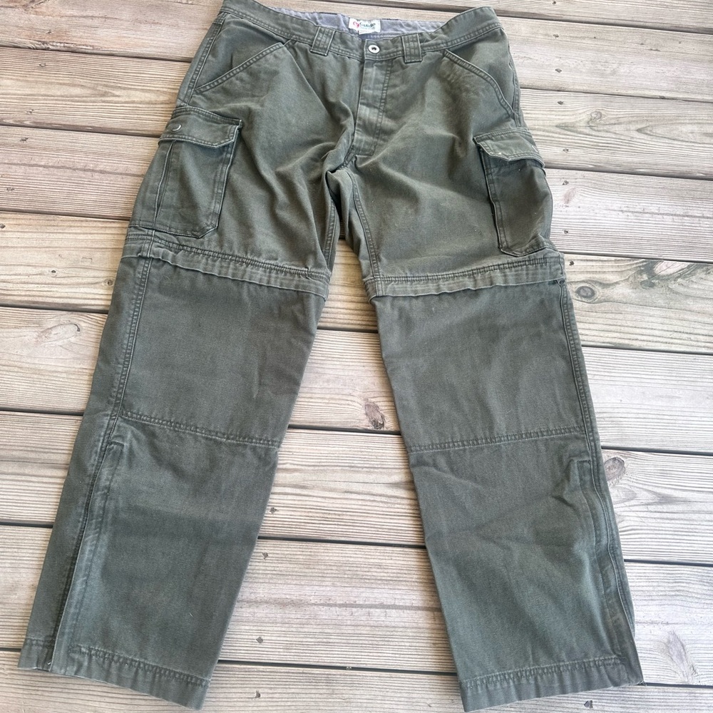 Guide Series Men's Green Cargo Convertible Hiking Pants
